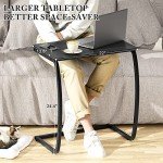 Vintage C-Shaped Side Table for Sofa