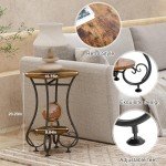 Small Round Side Table with Lower Shelf