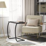 Vintage C-Shaped Side Table for Sofa