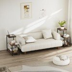 Venkuber G-Shaped Rustic Brown End Table