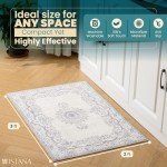 Grey and White 2x3 Small Rug for Living Room