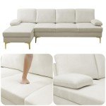 ChicFurnit Modern L-Shaped Sofa for Small Spaces