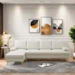 ChicFurnit Modern L-Shaped Sofa for Small Spaces