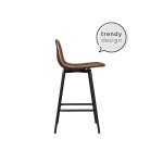 Brandon Modern Faux Leather Counter Stool - Camel