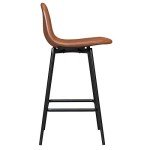 Brandon Modern Faux Leather Counter Stool - Camel
