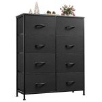 Tall Fabric Dresser with 8 Drawers - Charcoal Black