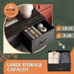 Tall Fabric Dresser with 8 Drawers - Charcoal Black