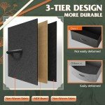 Tall Fabric Dresser with 8 Drawers - Charcoal Black