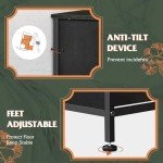 Tall Fabric Dresser with 8 Drawers - Charcoal Black