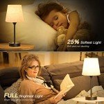 Set of 2 Mini Bedside Lamps with Charging Ports