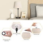 Set of 2 Mini Bedside Lamps with Charging Ports