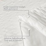CozyLux 7-Piece White Seersucker Queen Bedding Set