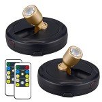 Gold Wireless LED Spotlight with Remote Control