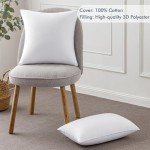 MIULEE 20x20 Cotton Throw Pillow Inserts (Set of 2)
