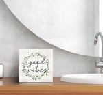 Botanical Eucalyptus Wood Box Sign for Decor