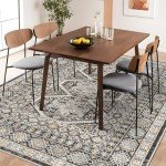 Soft Vintage Washable 5x7 Area Rug - Black