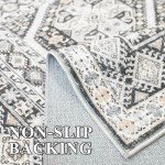 Soft Vintage Washable 5x7 Area Rug - Black