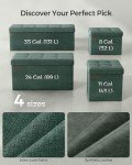 Small Folding Storage Ottoman - Retro Green