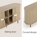 Stylish 55'' Natural Buffet Sideboard Cabinet