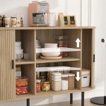 Stylish 55'' Natural Buffet Sideboard Cabinet