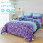 Purple Tie Dye Twin Bedding Set for Girls
