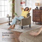 Set of 2 Light Brown Accent Chairs