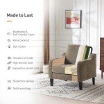 Set of 2 Light Brown Accent Chairs
