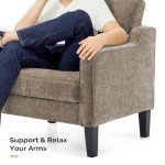Set of 2 Light Brown Accent Chairs