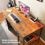 Versatile 47-Inch Computer Desk with 6 Drawers