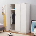 Panana 3 Door Wardrobe Closet with Shelves