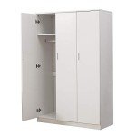 Panana 3 Door Wardrobe Closet with Shelves