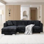 Oversized L-Shaped Modular Sectional Sofa with Chaise