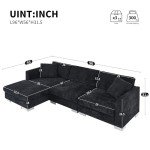 Oversized L-Shaped Modular Sectional Sofa with Chaise