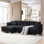 Oversized L-Shaped Modular Sectional Sofa with Chaise