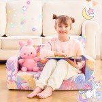 Toddler 2-in-1 Couch and Chair - Unicorn Design