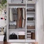White 3-Door Wooden Wardrobe with Shelves