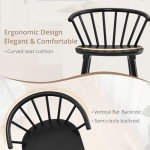 Set of 4 Black Farmhouse Dining Chairs