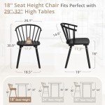 Set of 4 Black Farmhouse Dining Chairs