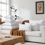 Set of 2 White Down Feather Pillow Inserts