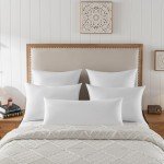 Set of 2 White Down Feather Pillow Inserts