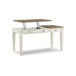 Realyn French Country Lift Top Desk with USB