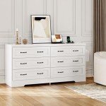 Rustic 6-Drawer Farmhouse Dresser with Storage