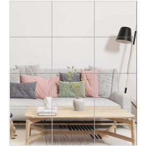 14" x 12" Frameless Wall Mirror Tiles Set