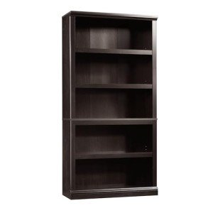 Sauder Estate Black 5-Shelf Bookcase Storage Unit