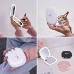 Portable LED Magnifying Makeup Mirror - 4 Inch