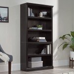 Sauder Estate Black 5-Shelf Bookcase Storage Unit