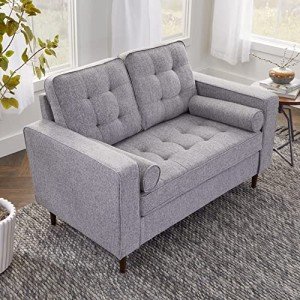 Lynnwood Mid-Century Modern Upholstered Loveseat - Gray