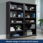 Sauder Estate Black 5-Shelf Bookcase Storage Unit