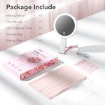 LitBear Portable Rechargeable Makeup Mirror with Lights