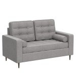 Lynnwood Mid-Century Modern Upholstered Loveseat - Gray
